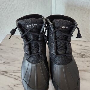 Sperry Charcoal and Black Waterproof Boots